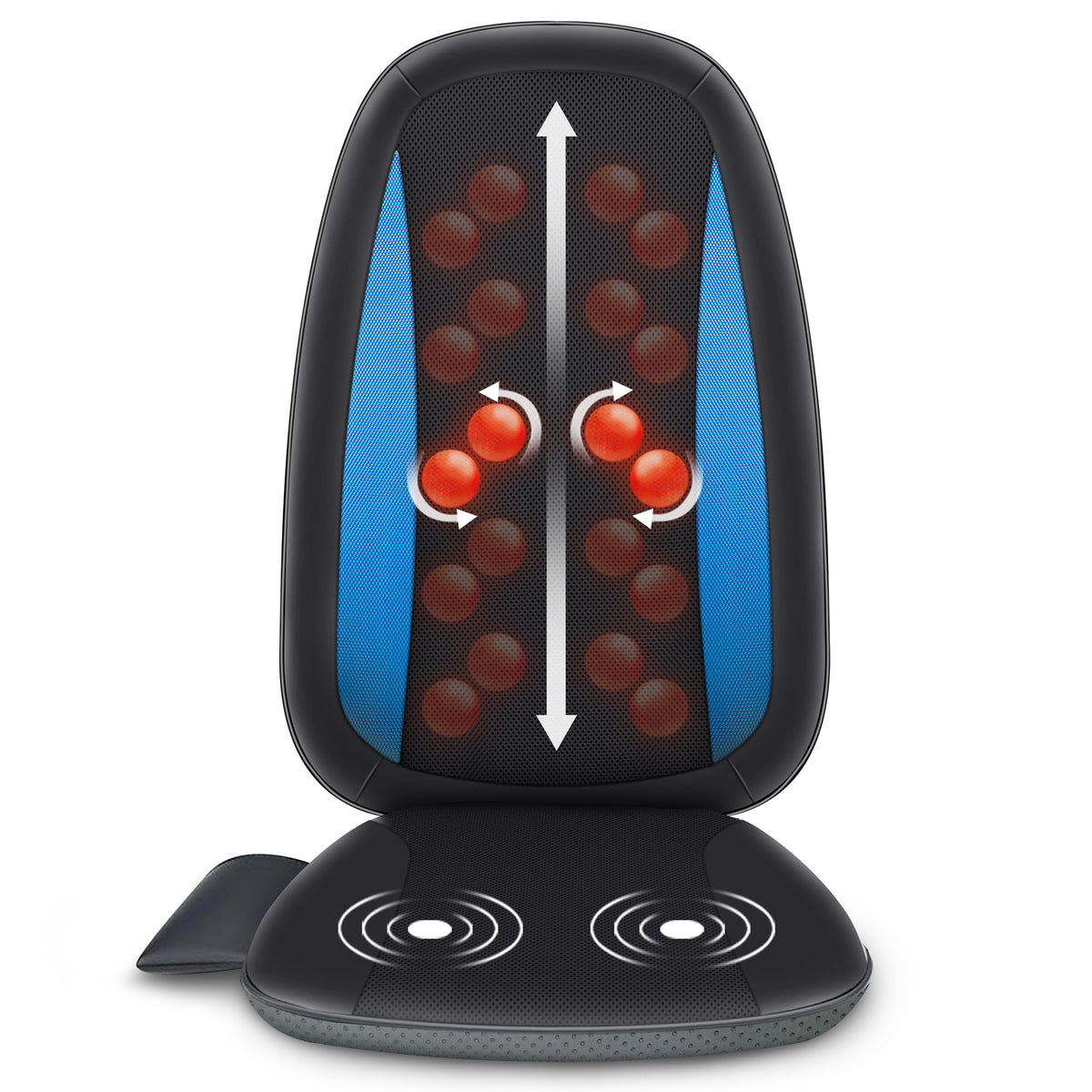 Electric Massage Seat Cushion Pad Shiatsu Kneading Vibration Heat