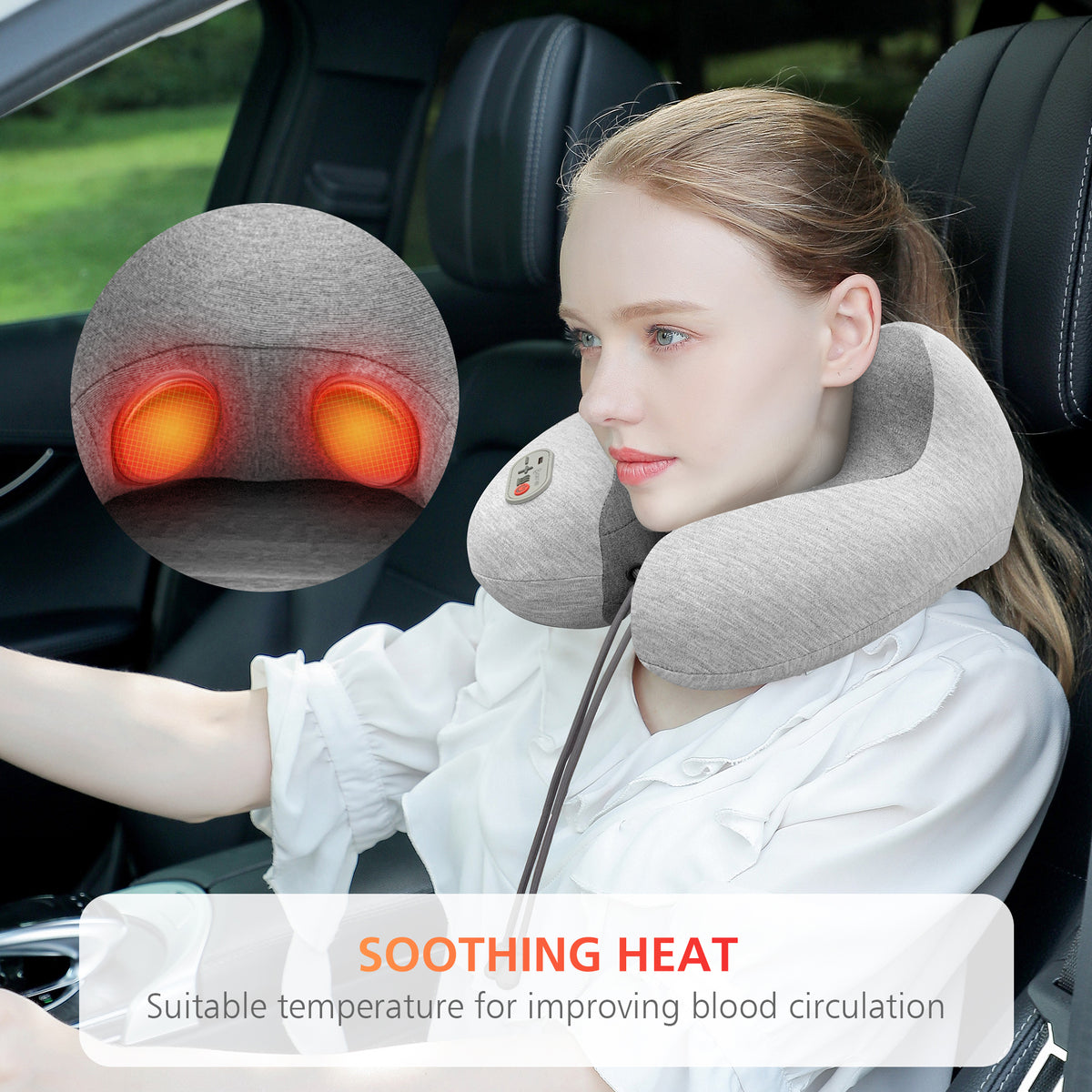 personalized vibration heat travel neck pillow