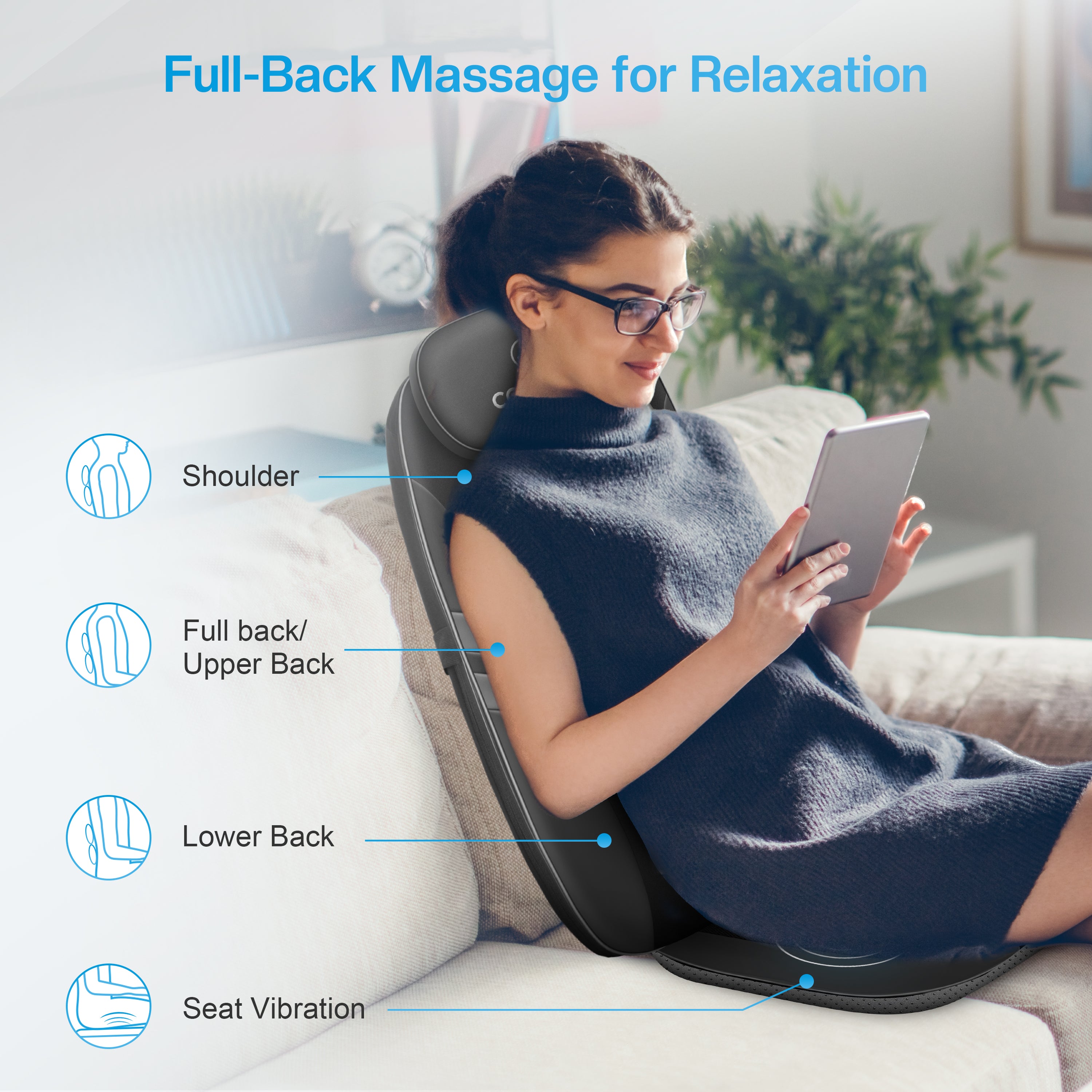  COMFIER Back Massager for Back Pain Relief,APP Control