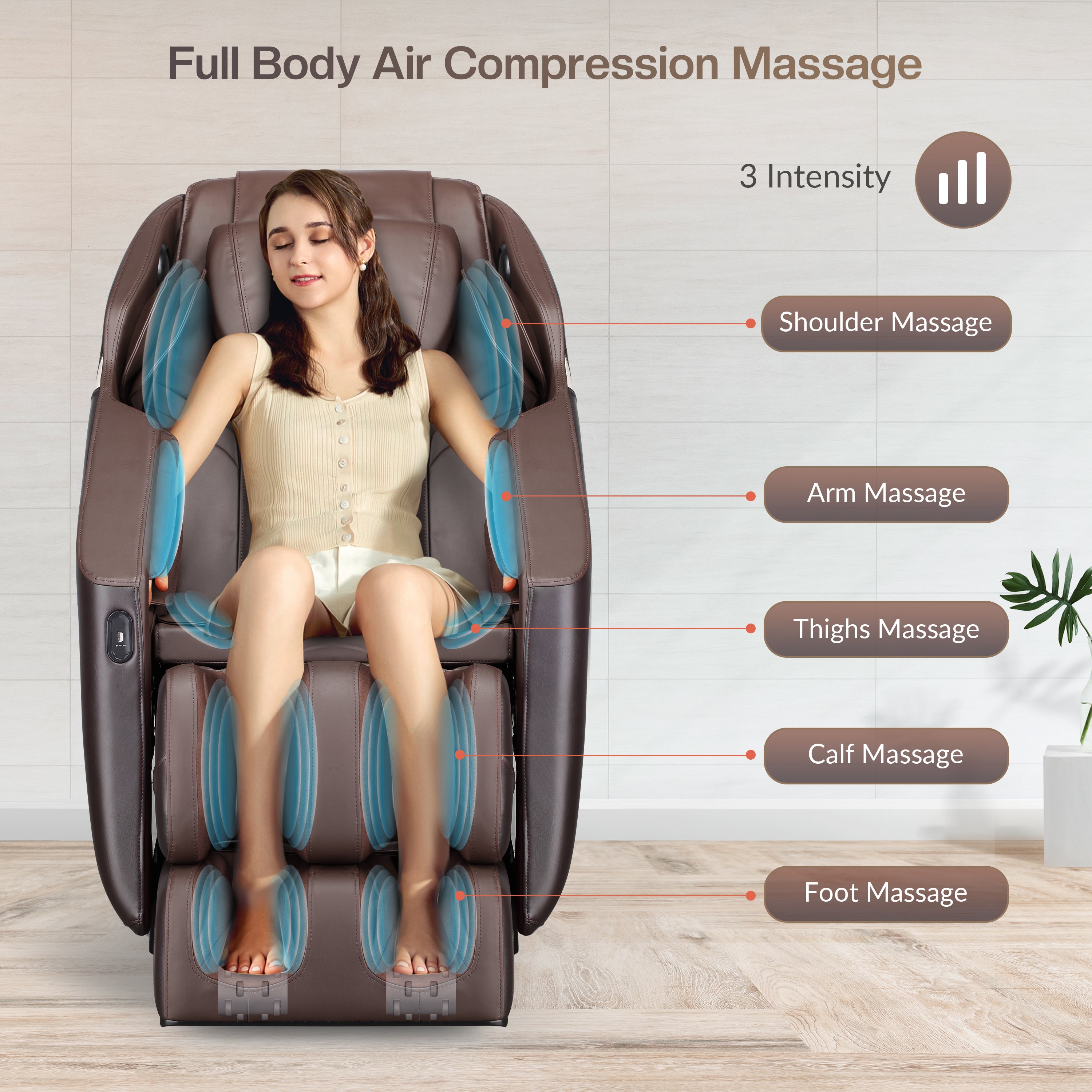 COMFIER Massage Chair Full Body,Zero Gravity Recliner with SL Track--CF-9212BR