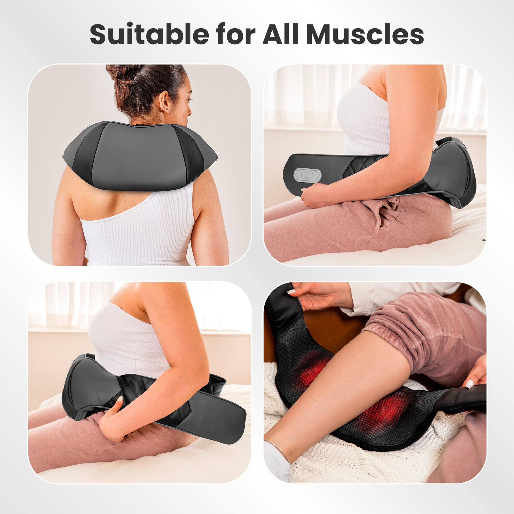 Comfier Shiatsu Neck Shoulder Massager - 2025 Latest Upgraded Model, Back Massager with Heat, Deep Tissue 4D Kneading Pillow Massager with Portable Storage Bag, Home, Office and Car Use CF-6302U