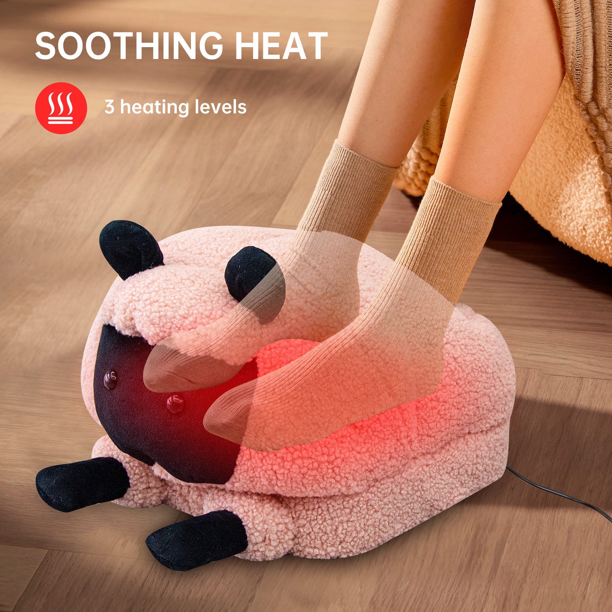 Comfier Shiatsu Foot Massager with Heat for Tired Foot Blood Circulation up to size 13, Pink, Perfect Gift  CF-5403SWM