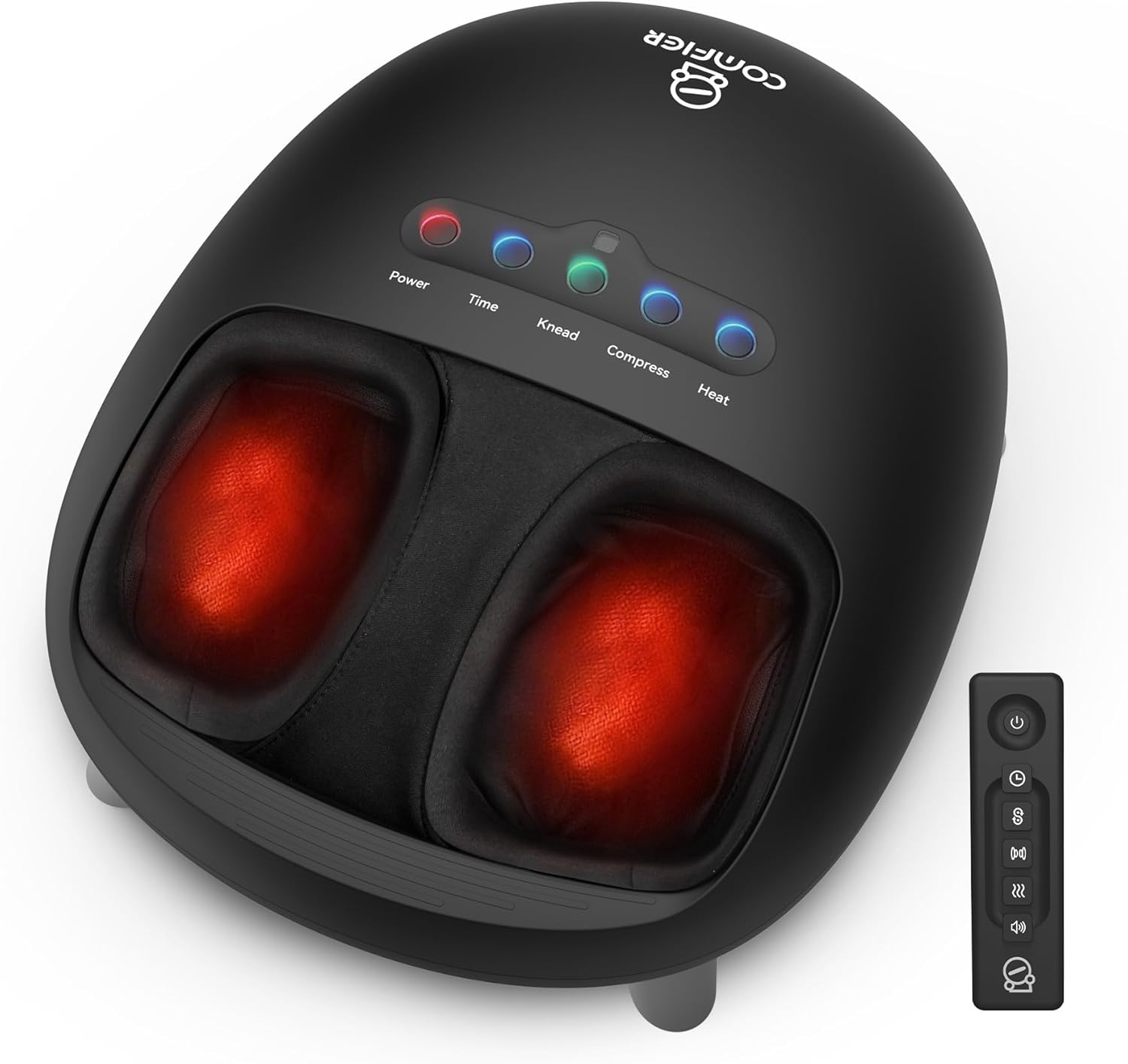 Comfier Shiatsu Foot Massager with Heat, Kneading and Vibration Massage Electric Heated Foot Massager, Up to size 14 CF- 5332