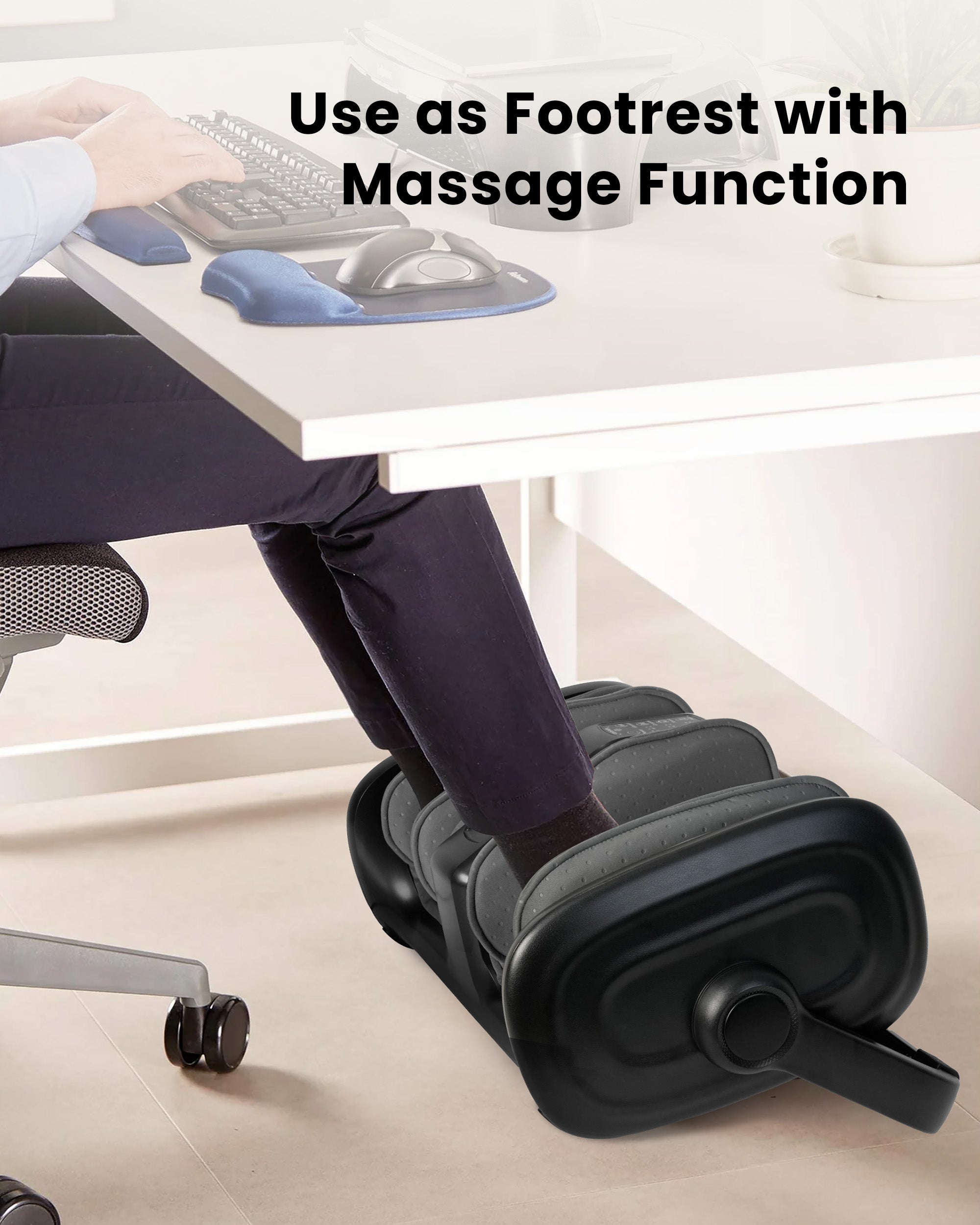 Comfier Shiatsu Foot Massager Machine, Foot Calf Massager with Heat, Squeeze & Vibration Massage, Remote Control, UP to Men Size 14 CF-5416