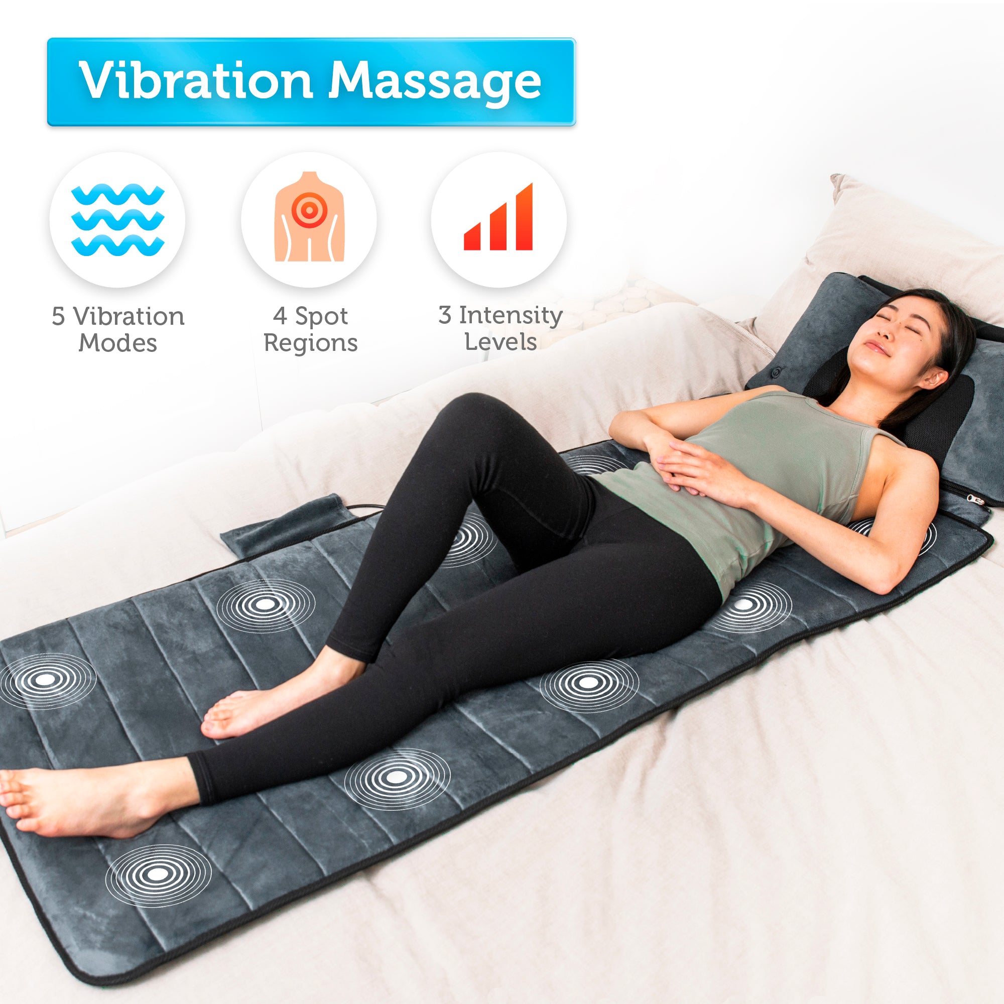 Get a full massage at home with this 10-motor heated mat
