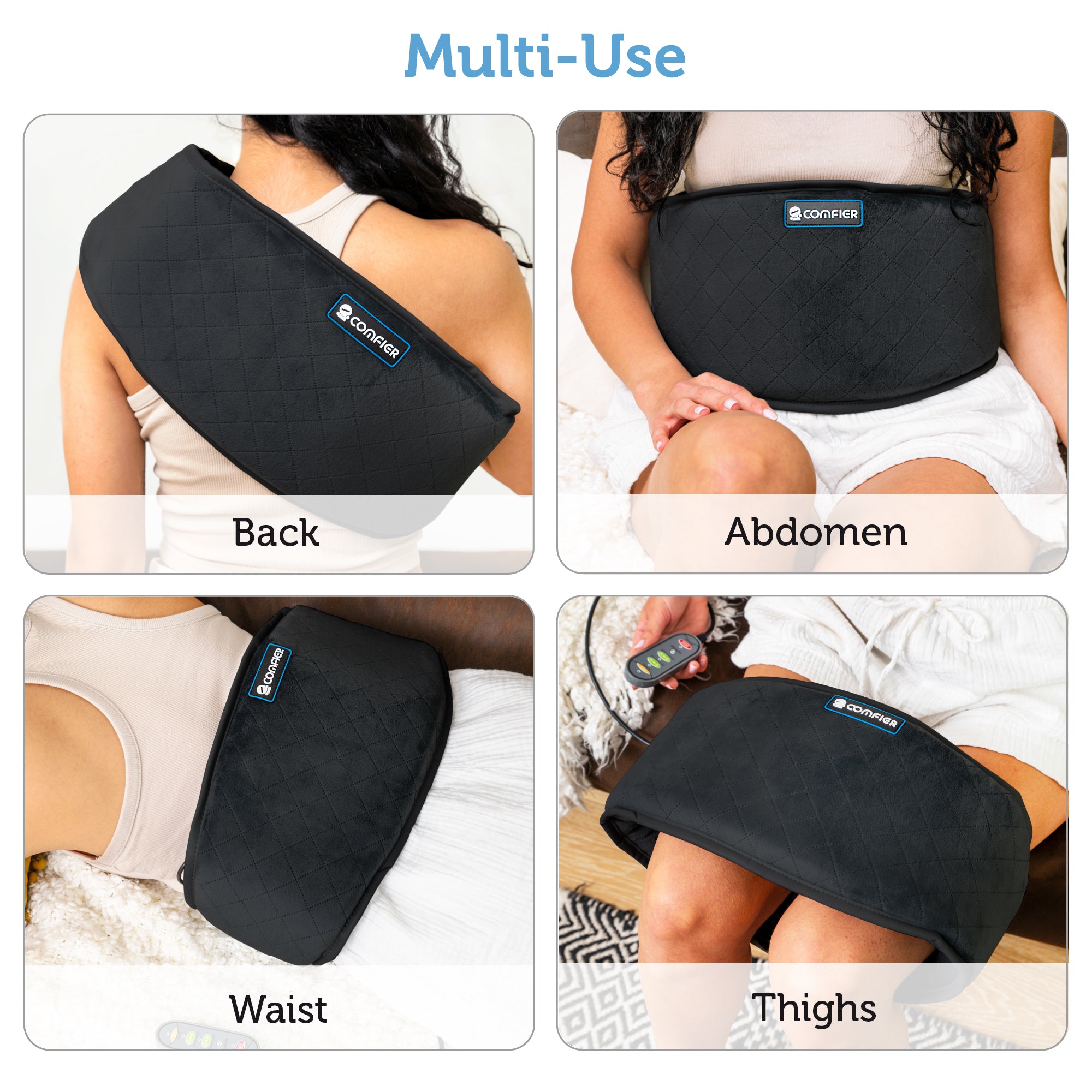  COMFIER Heating Pad for Back Pain - Heat Belly Wrap Belt with  Vibration Massage, Fast Heating Pads with Auto Shut Off, for Lumbar,  Abdominal, Leg Cramps Arthritic Pain Relief, Gifts for