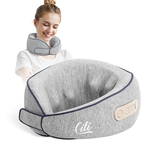 CiLi Neck Massager CiLi Cordless Neck Massager Pillow with Heat, Shiatsu Neck Massager for Pain Relief Deep Tissue, Neck Travel Pillow, 3 Adjustable Intensity CL-6476