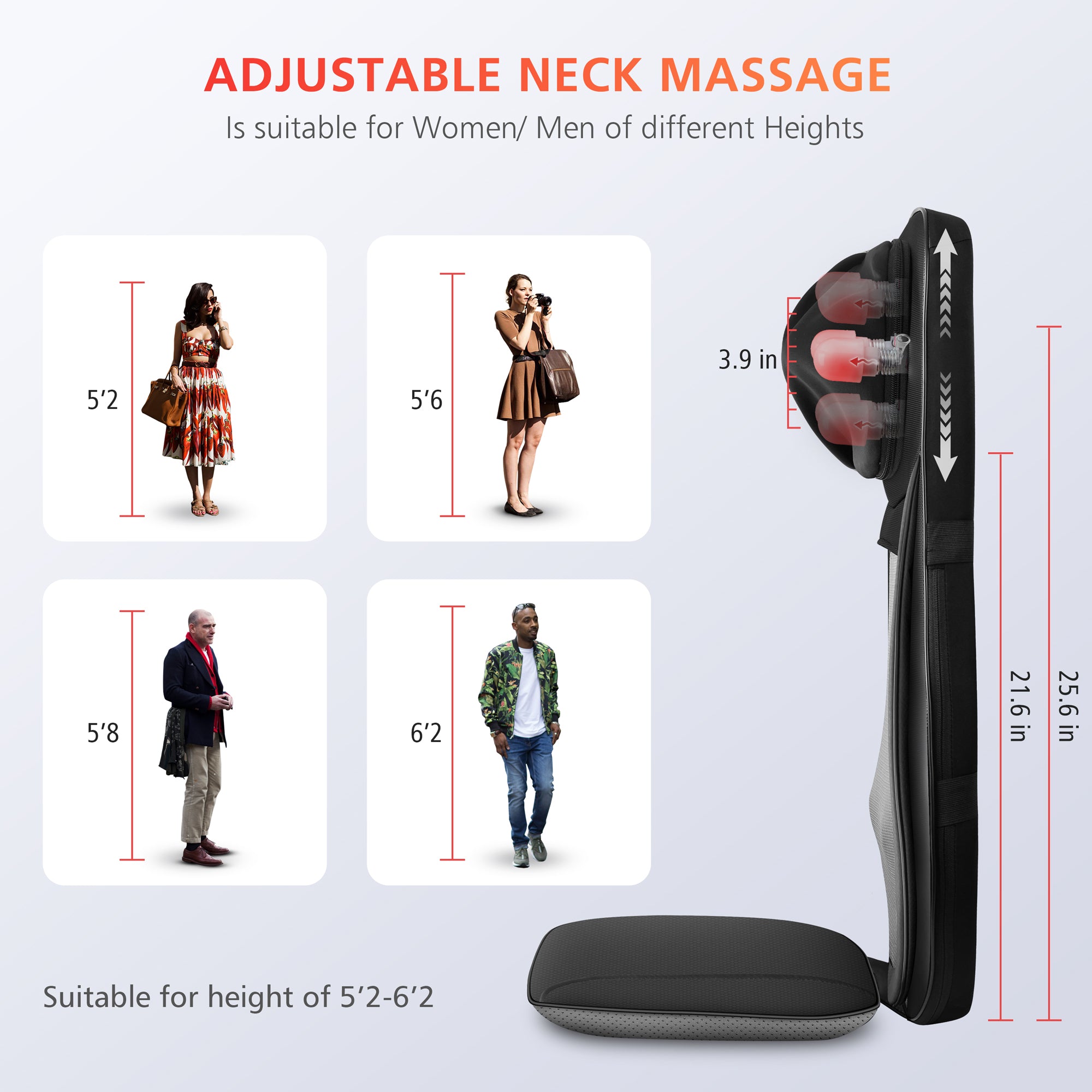  Neck and Back Massager With Heat, Massagers for Neck