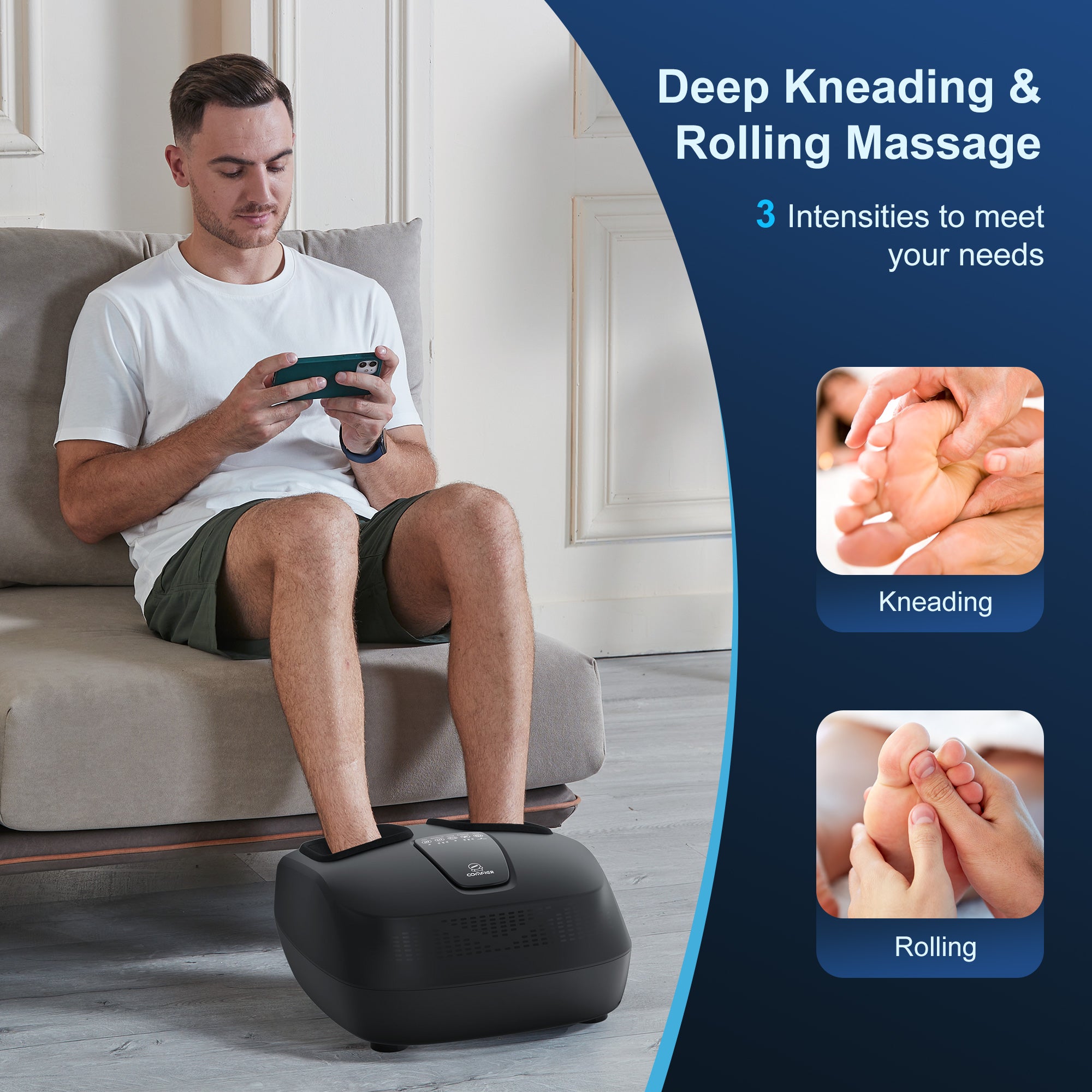 InvoSpa Shiatsu Foot Massager Machine with Heat - Electric Deep Kneading  Heated Foot Massage - Spa F…See more InvoSpa Shiatsu Foot Massager Machine