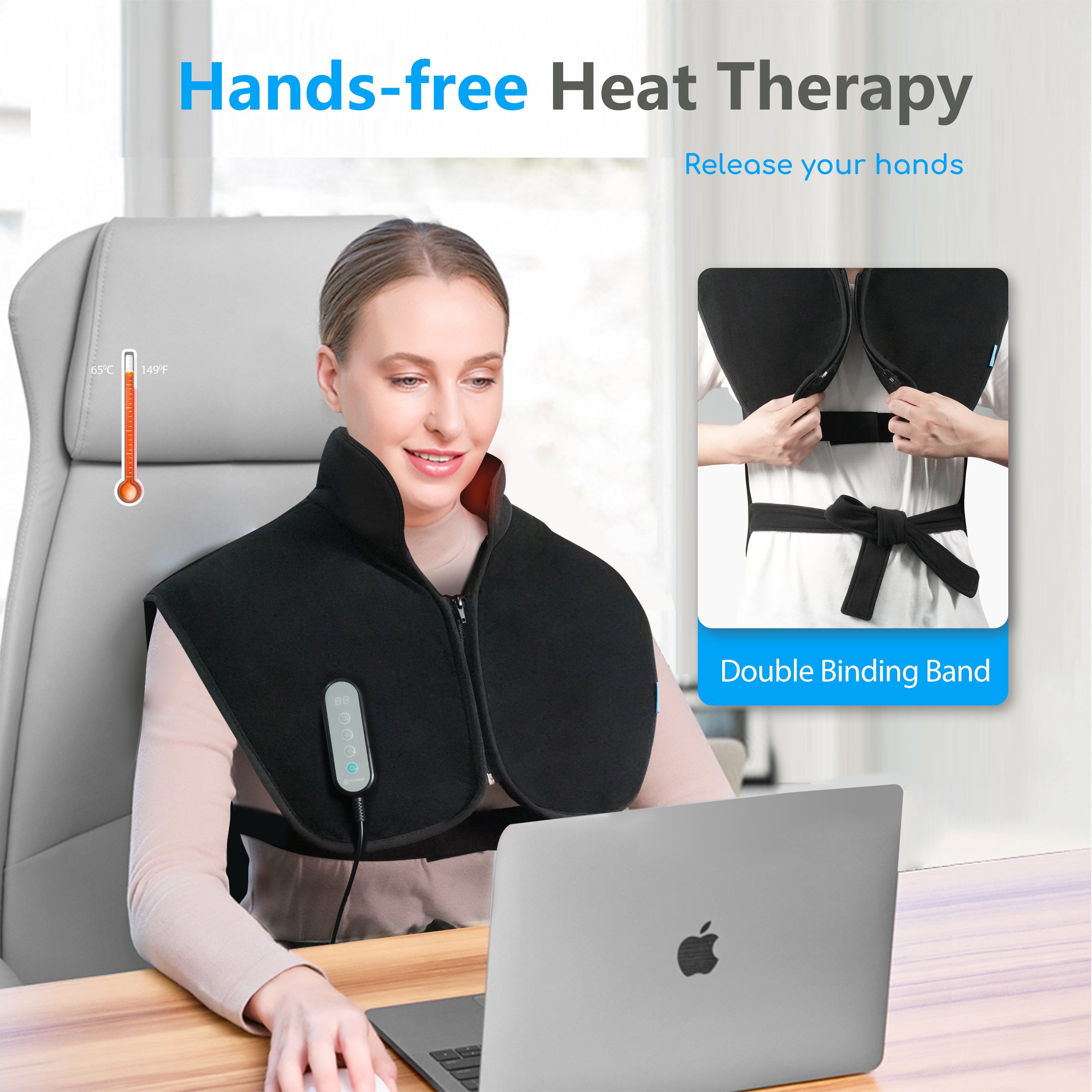Heated Shoulder Wrap With Massage, Electric Shoulder Heating Pad Massager  [free Shipping]