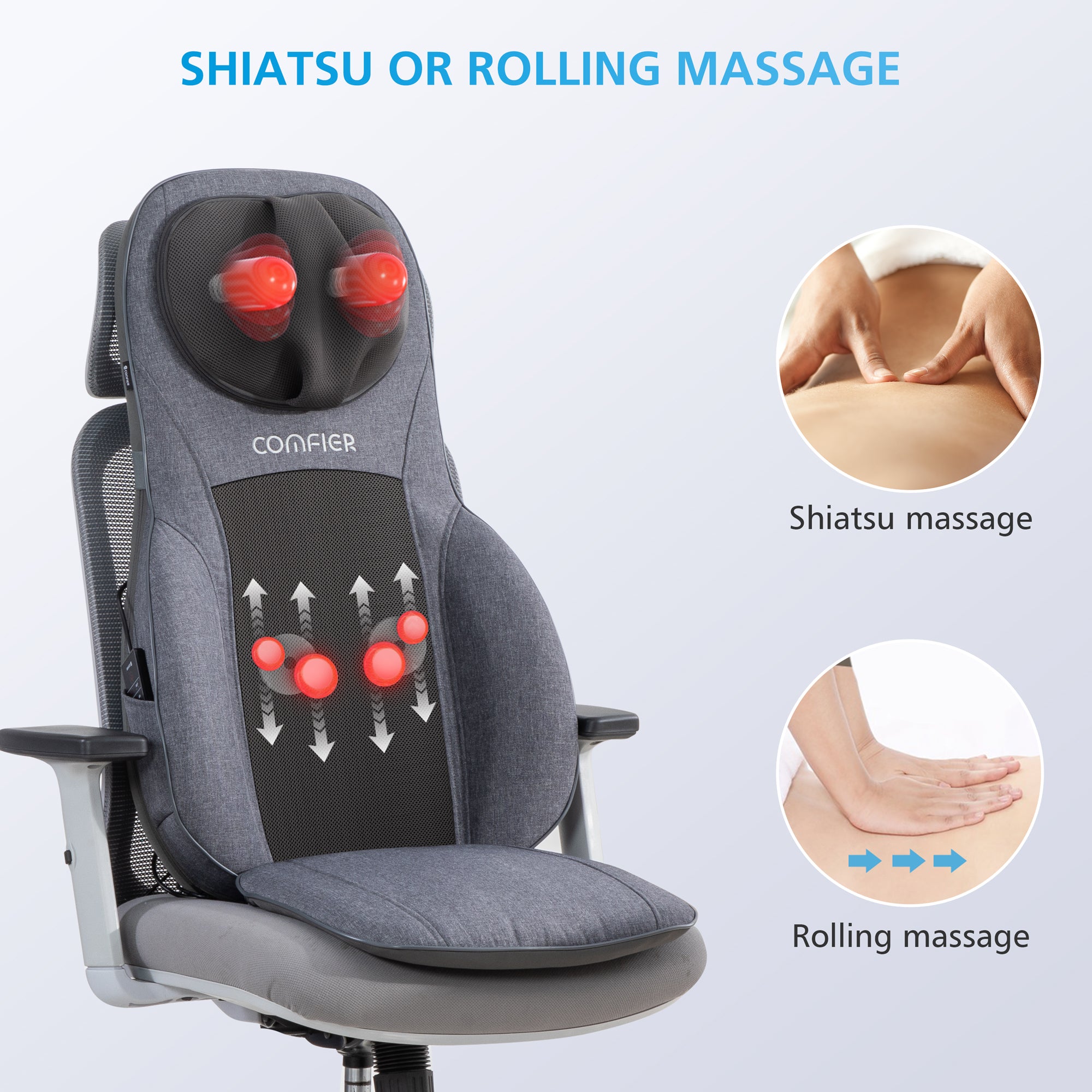 COMFIER Massage Seat Cushion with Heat,10 Vibration Motors Seat Warmer,  Back Massager for Chair, Mas…See more COMFIER Massage Seat Cushion with