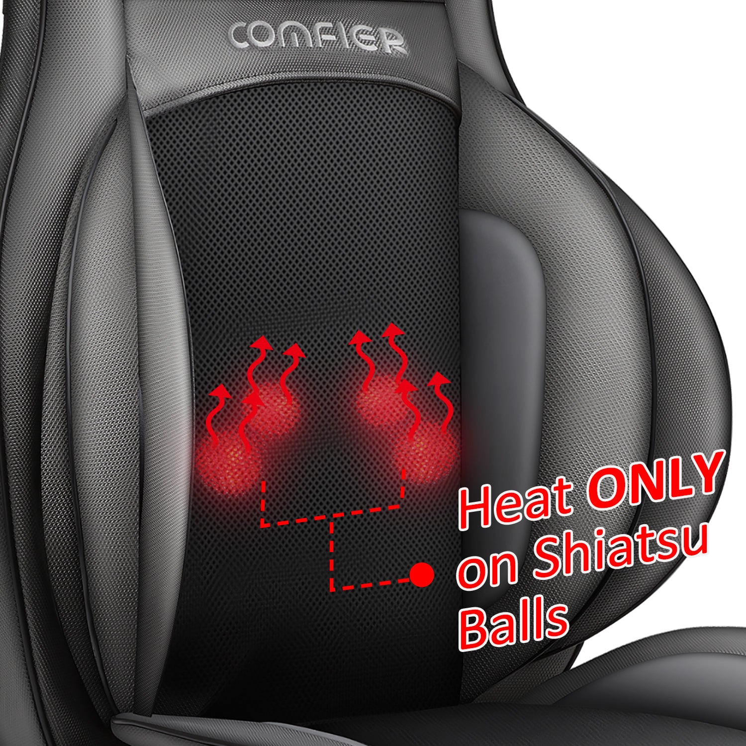 Comfier Neck Back Massager With Heat, Shiatsu Massage Chair Pad
