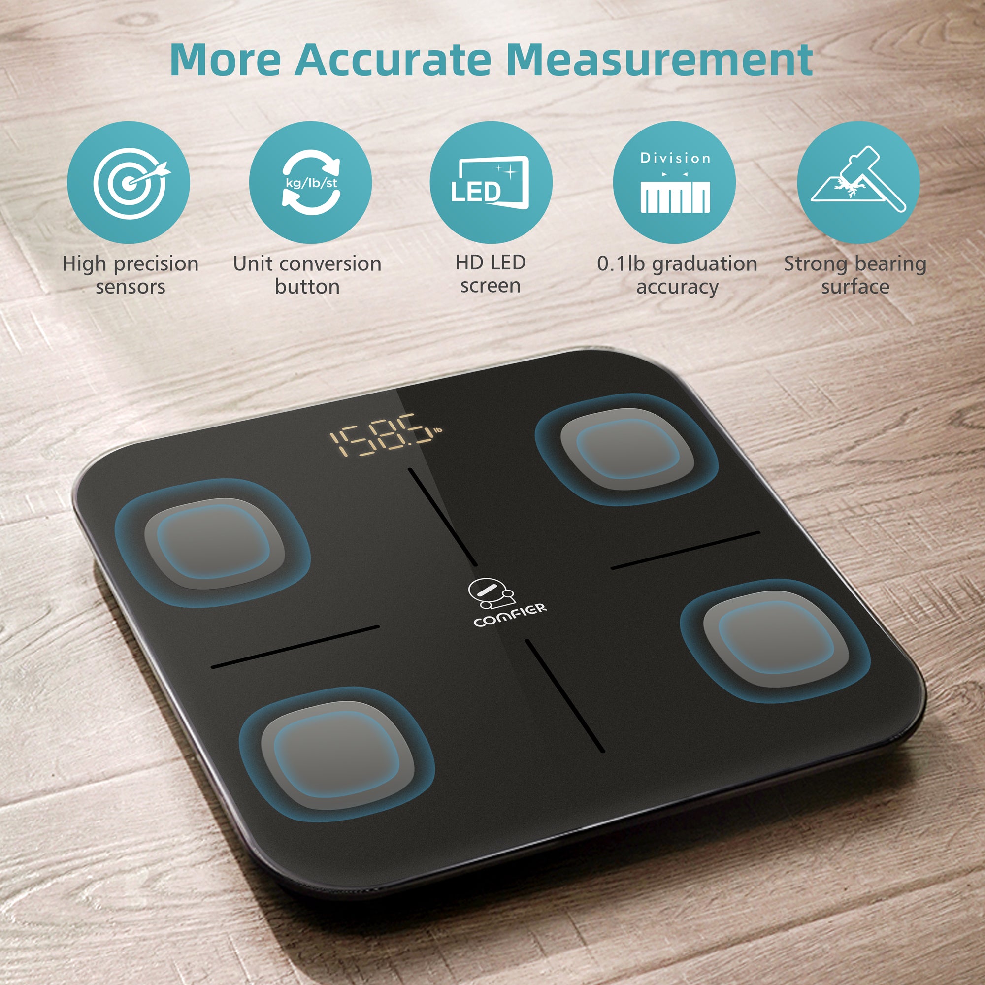 Intelligent Weight Scale Body Fat Scale Body Weight Scale Electronic  Weighing Scale Digital Scales for Body Weight Household Health Monitor  (Without