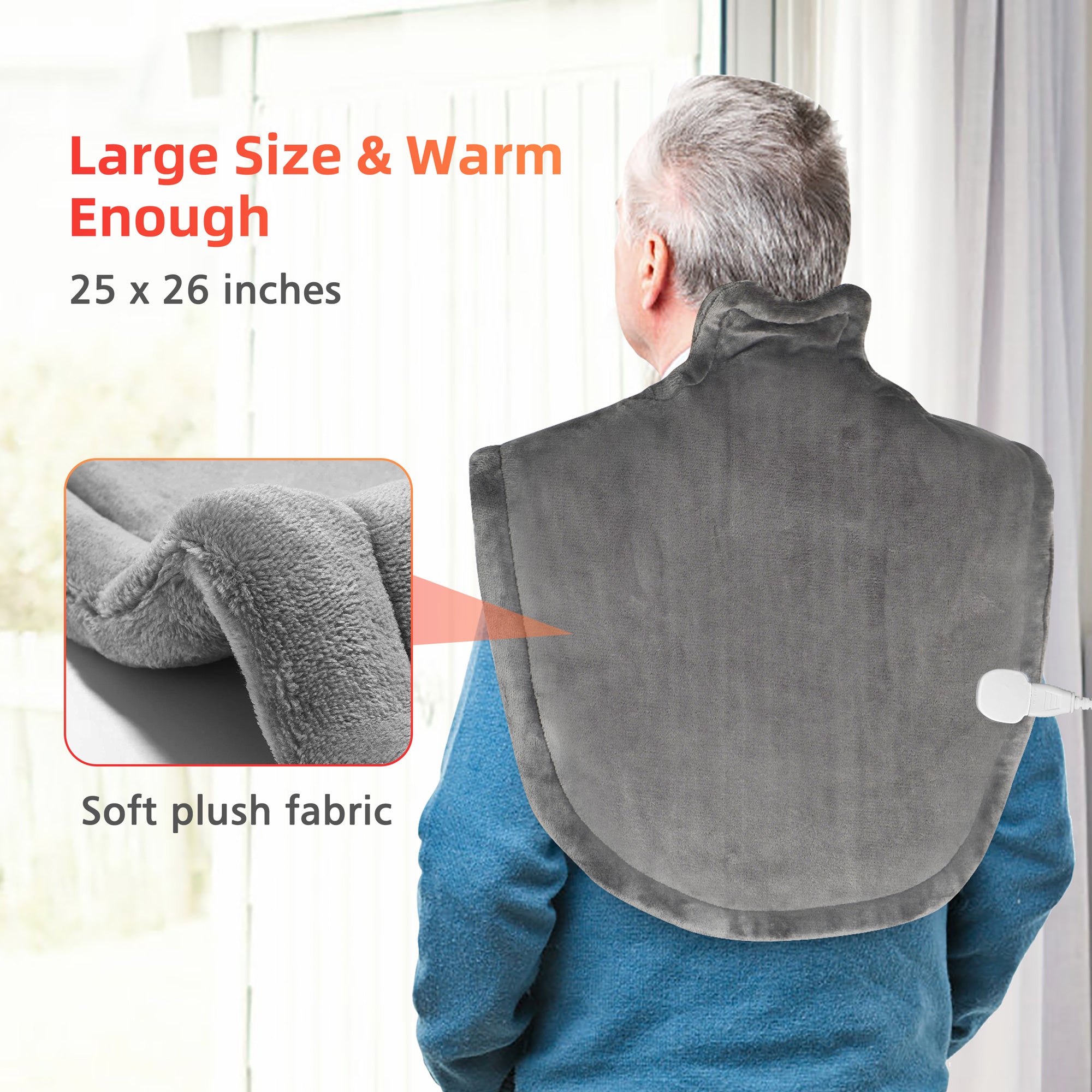 Heating Pad for Neck and Shoulders Weighted Wearable Wrap Around