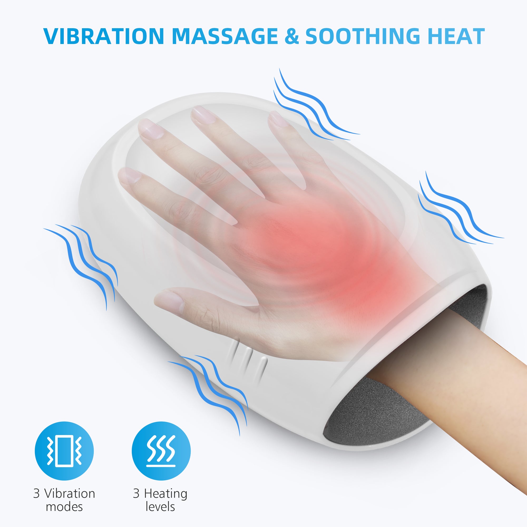 Comfier Hand Massager with Heat, Cordless Hand Massage Machine, Black, Size: 8.35 x 8.07 x 4.84 inches; 2.54 Pounds